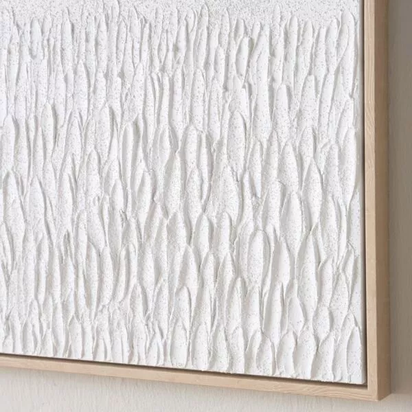 لوحة جدارية كانفاس مؤطرة راميرو 70x70 سم - ابيض
