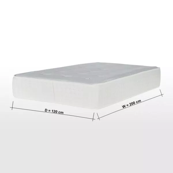 مرتبة جل فيسكو فردية ميموري فوم بمستخلص الشاي الأخضر بليس 120x200 سم - ابيض