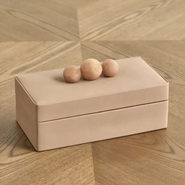 صندوق ديكور بتصميم حصى - بيج