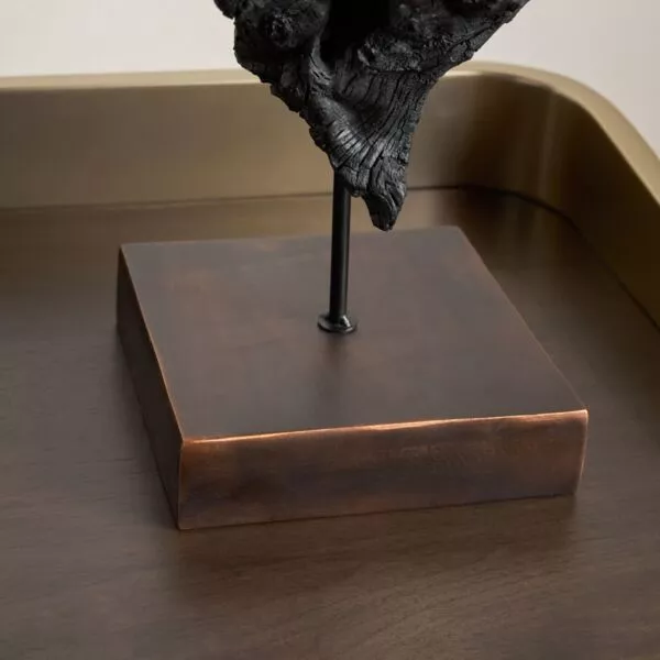 تحفة ديكور بتصميم لحاء شجرة نيكسوس - اسود