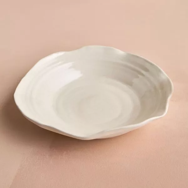 طبق ديكور سيراميك عضوي - قبة - 37x37 سم