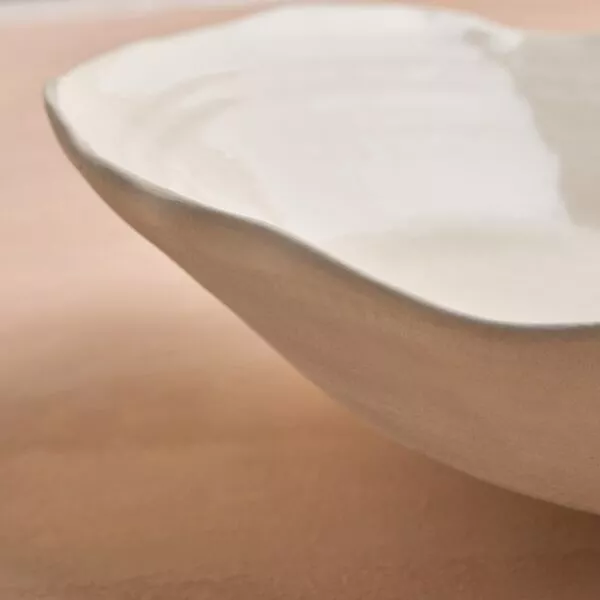 طبق ديكور سيراميك عضوي - قبة - 37x37 سم