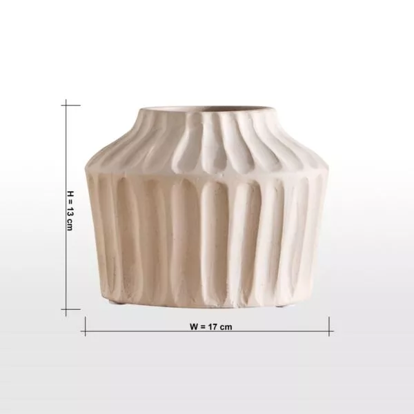 فازة سيراميك تمارا 13 سم - ابيض