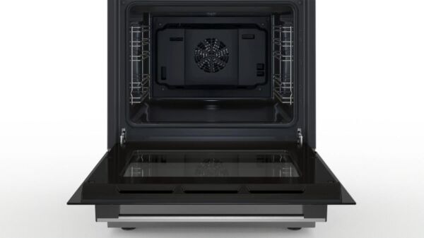 فرن كهربائي بوش 4 شعلات سيراميكية 60x60 سم - سعة 66 لتر - فضي