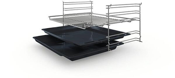 فرن كهربائي بوش 4 شعلات سيراميكية 60x60 سم - سعة 66 لتر - فضي