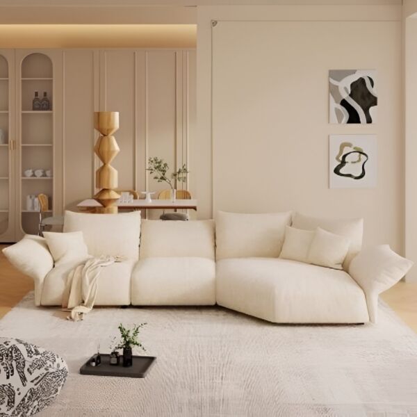 كنب زاوية شكل حرف L كارلوس - كريمي