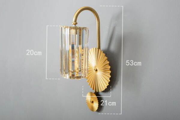 إضاءة جدارية اليغانس لمبة واحدة ذهبي