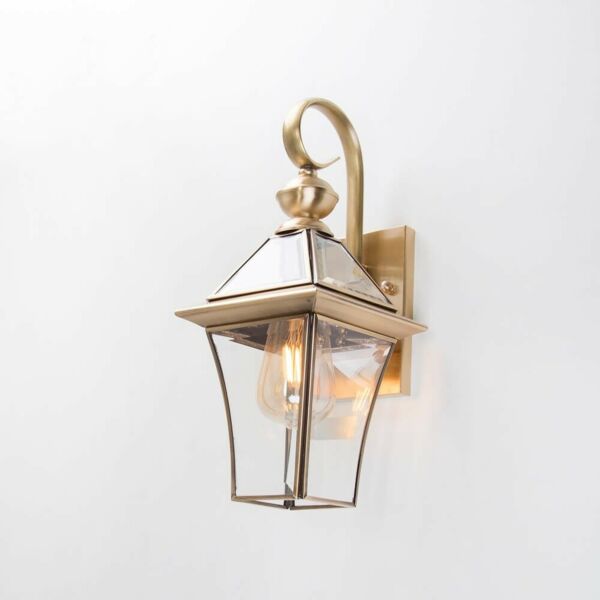 اضاءة جدارية فانوس لورا مقاس صغير ذهبي