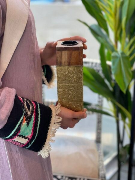 مبخرة حرف عربي خشبي رينا - حروف اندلسية 