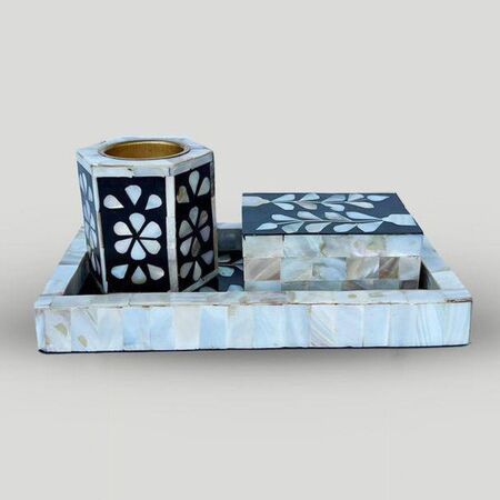 طقم مبخرة فلور 3 قطع أسود