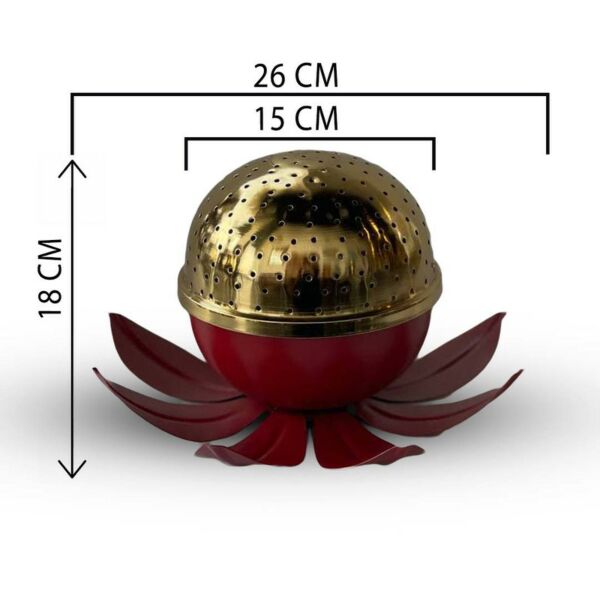 مبخره زهرة اللوتس أحمر - كبير