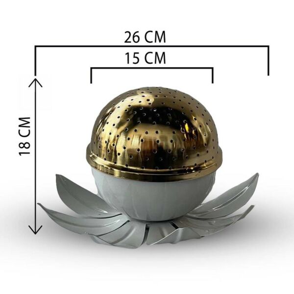 مبخره زهرة اللوتس رمادي - كبير