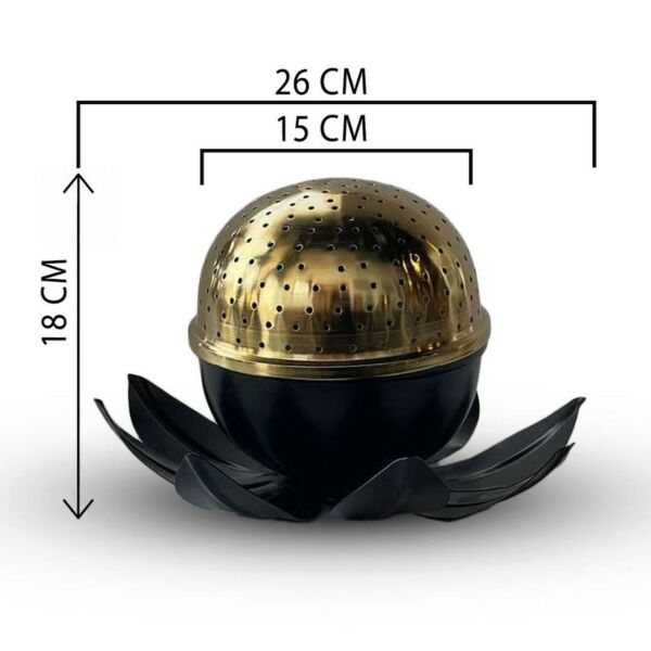 مبخره زهرة اللوتس أسود - كبير