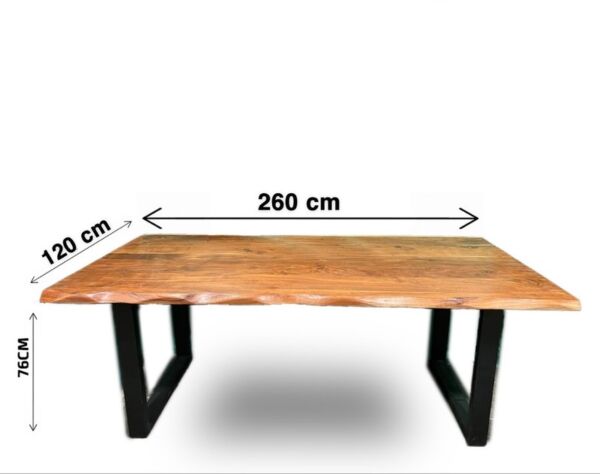 طاولة طعام خشب طبيعي - اندستيريل