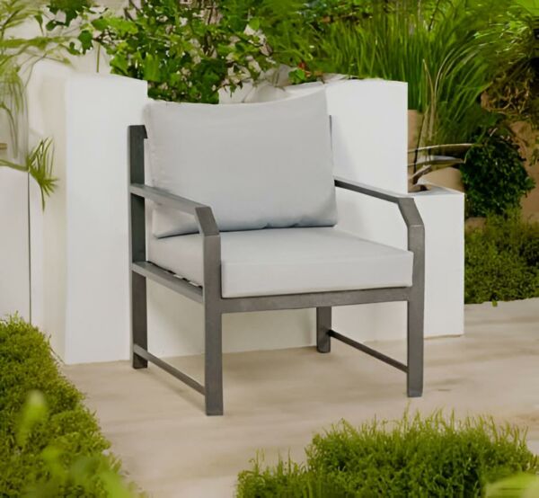 كنب جلسة خارجيه مفرد نيس - رمادي