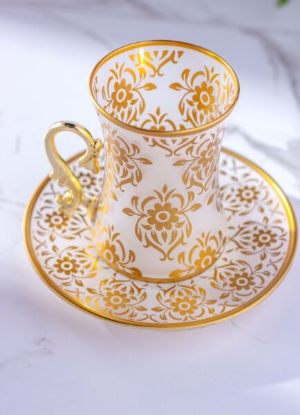 طقم شاي وقهوة غولدن ارت ل 6 أشخاص