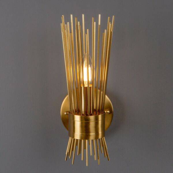 إضاءة جدارية أعواد لمبة واحدة إي 27 ذهبي