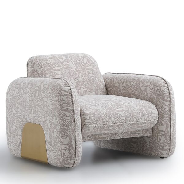 كنبة مفرد بونو - بيج وذهبي