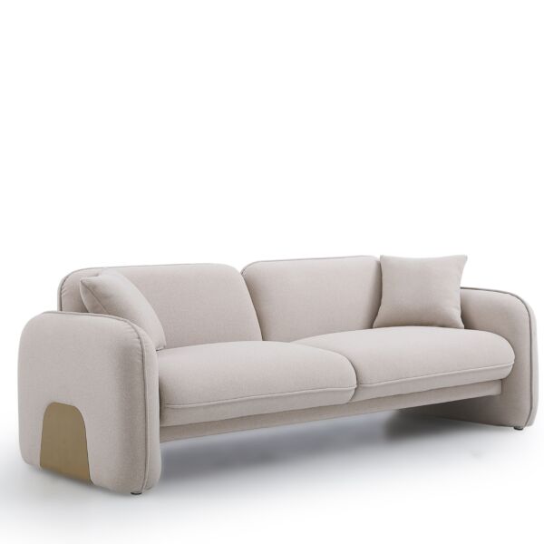 كنبة ثلاثي بونو - بيج وذهبي