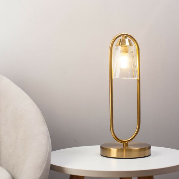 أبجورة طاولة راقية مع قاعدة - ذهبي