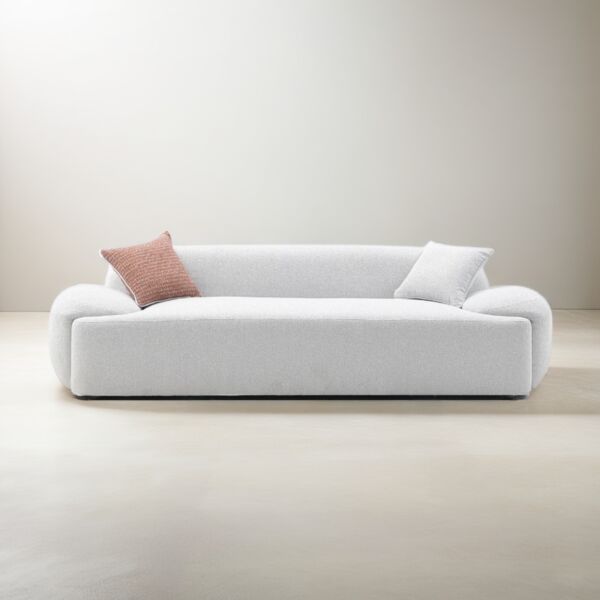 كنبة رباعية اياش - ابيض رمادي