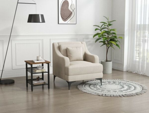 كنب مفرد بذراعين ليسا - بيج