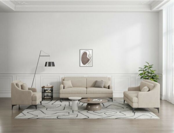 كنب مفرد بذراعين ليسا - بيج