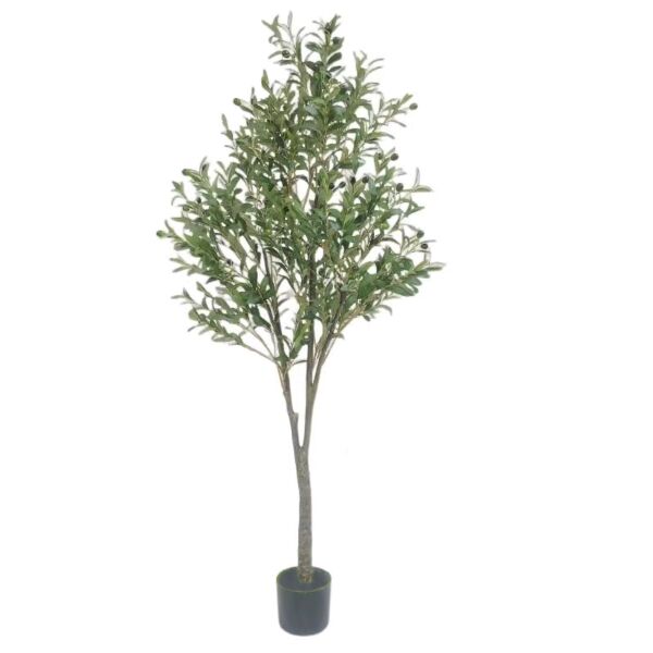 شجرة زيتون صناعية بلاستيك 180 سم - اخضر