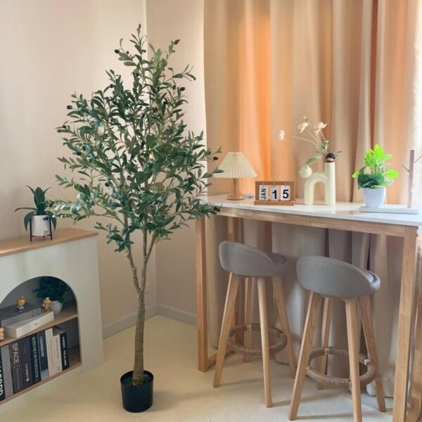 شجرة زيتون صناعية بلاستيك 180 سم - اخضر