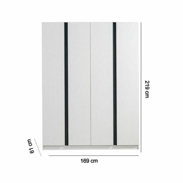 دولاب ملابس كابدوكيا - ابيض واسود