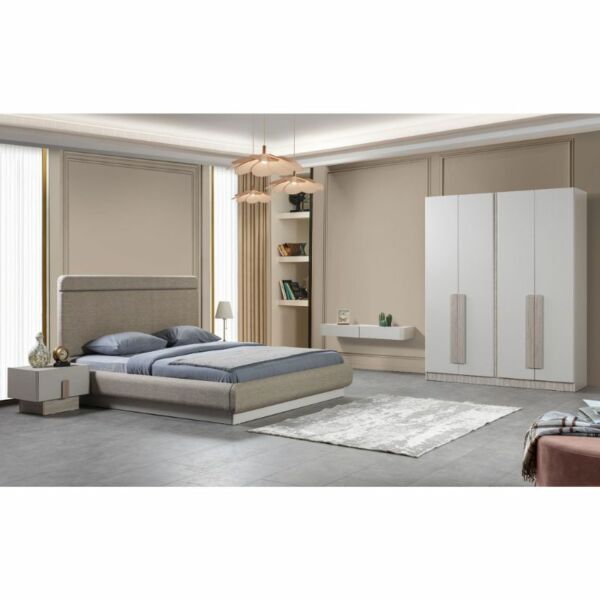 خزانة ملابس 4 باب مارتينا - كريمي وبيج