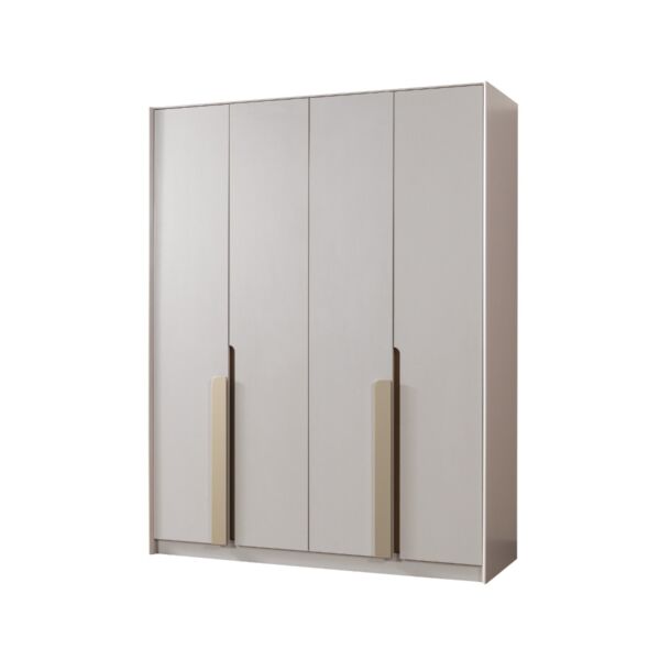 دولاب ملابس 4 ابواب باباتيا - كريمي وذهبي