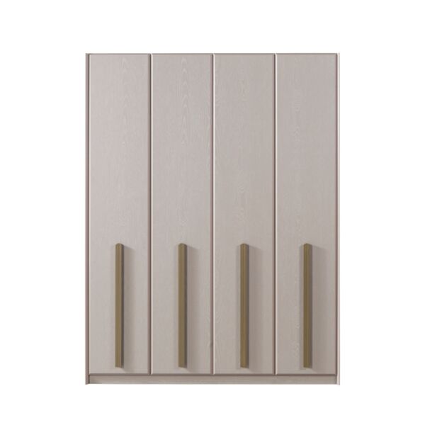 دولاب ملابس 4 ابواب ميركان - بيج وذهبي