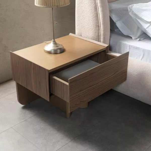 طقم غرفة نوم كينج 5 قطع ريغان 180×200 سم بدون دولاب - بيج فاتح وبني