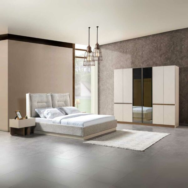 خزانة ملابس 6 أبواب ريغانس - كريمي ومتعدد الالوان