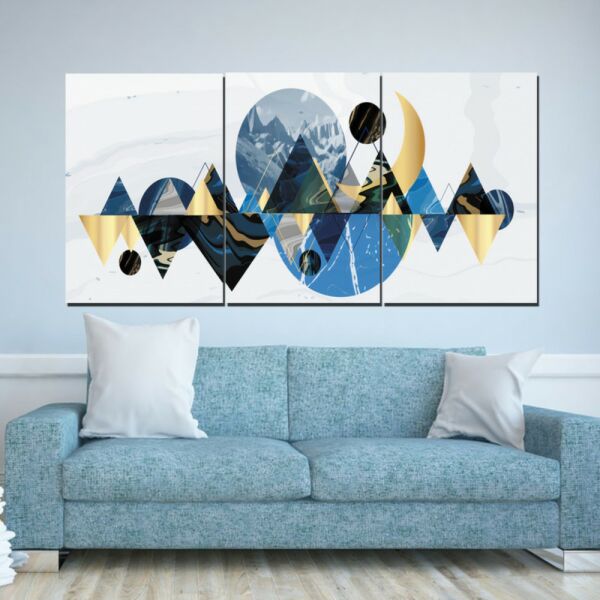 طقم لوحات جدارية فنية راهشان 3 قطع - متعدد الالوان