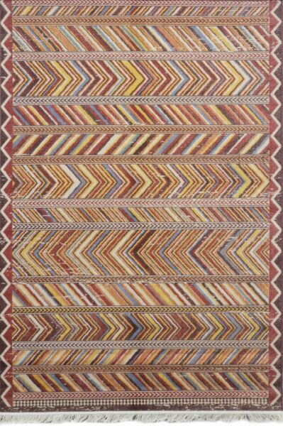 سجاد إلهام سدو بلجيكي خيش - احمر ومتعدد الالوان