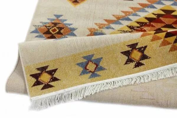 سجاد إلهام سدو بلجيكي خيش - بيج ومتعدد الالوان