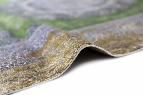 سجاد كلاسيك حرير لوليا تركي - اخضر ومتعدد الالوان