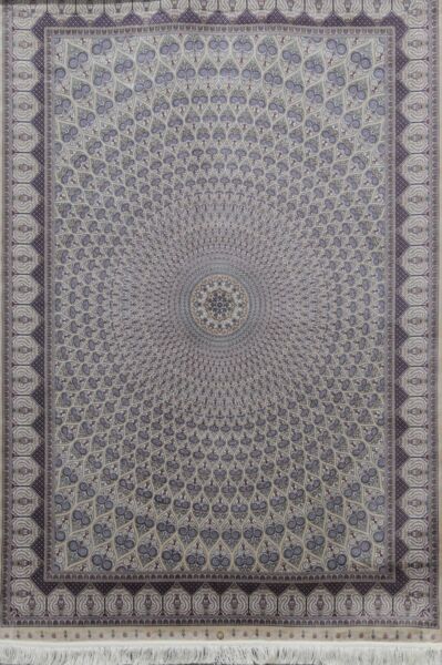 سجاد كلاسيك حرير لوليا تركي - اخضر وبيج