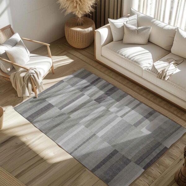 سجاد الجوهرة مودرن بلجيكي - رمادي وبيج