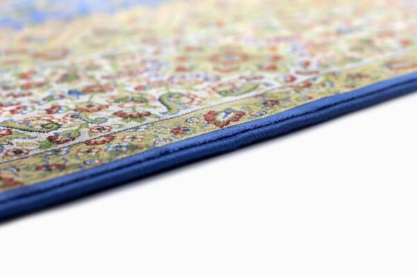 سجاد كلاسيك سوبر حرير تركي - بيج وازرق