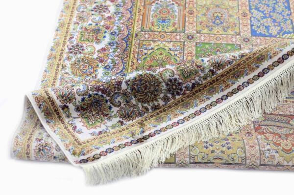 سجاد بابل حرير تركي - رمادي وبيج