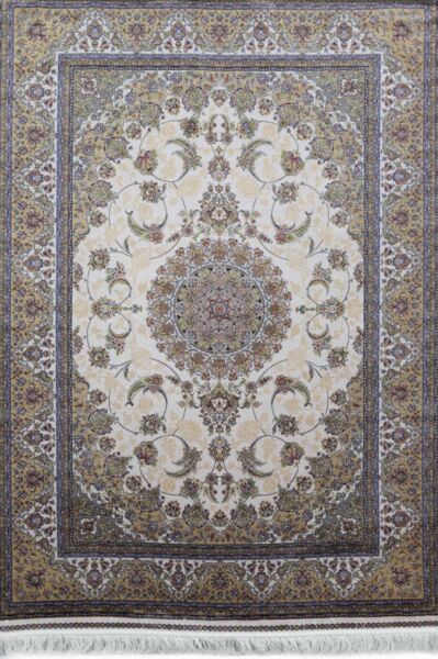 سجاد كلاسيك ارياس حرير تركي - بيج ومتعدد الالوان