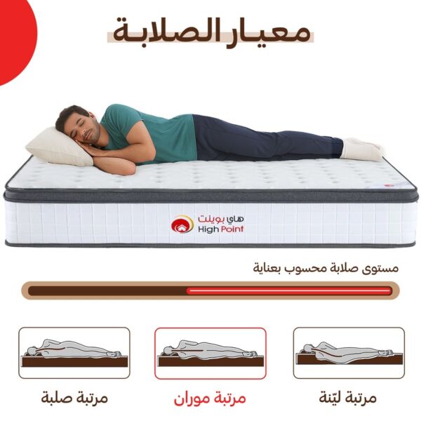 مرتبة سرير داعمة للظهر - ابيض