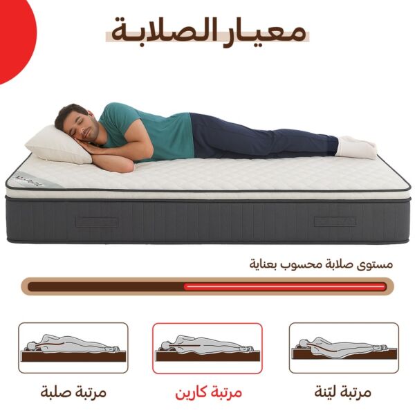 مرتبة سرير داعمة للظهر - رمادي