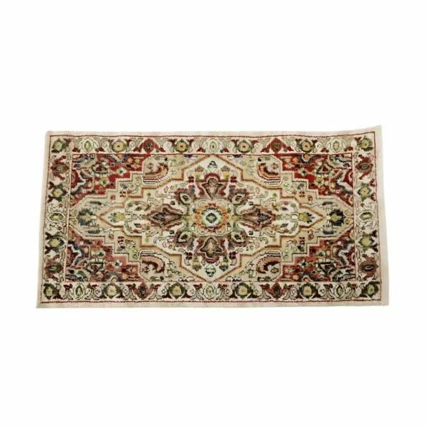 سجاد إيشان تركي 50×90 سم - احمر وبيج