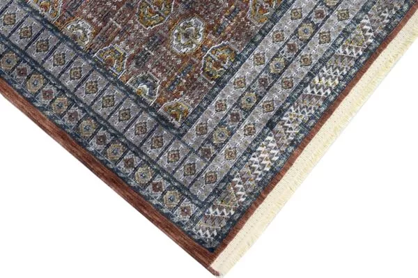 سجاد سينيـــرجي مدات 100x400 سم - رمادي وبرتقالي