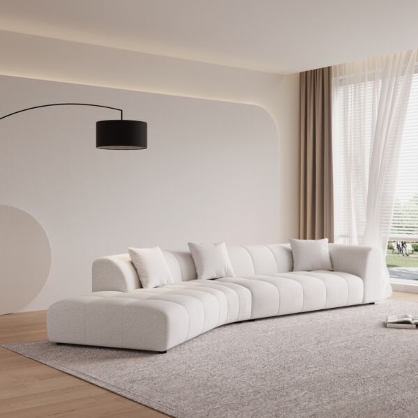 كنب زاوية يسار روبينز - ابيض