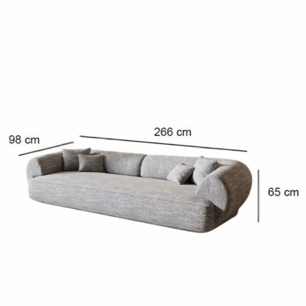 كنبة رباعية كوارت - رمادي